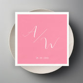 Schlicht elegante Monogramm Serviette Napkins