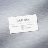 Schlicht Elegante Weiß Beruflich Moderne Magnetische Visitenkarte (Beispiel)