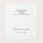 Schlicht Eleganter Minimalistischer, moderner Prem Visitenkarten (Außenseite Aufgefaltet)