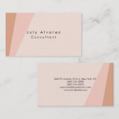 Schlicht Eleganter Premium Linen Minimalistisch Visitenkarte (Vorne/Hinten)