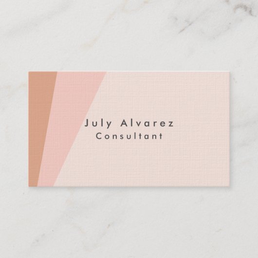 Schlicht Eleganter Premium Linen Minimalistisch Visitenkarte (Vorderseite)