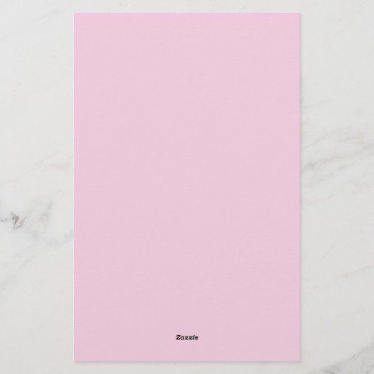 Schlicht Elegantes helles Rosa Einfach Minimalisti Briefpapier (Rückseite)
