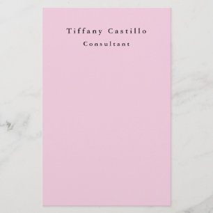 Schlicht Elegantes helles Rosa Einfach Minimalisti Briefpapier