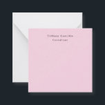 Schlicht Elegantes helles Rosa Einfach Minimalisti Mitteilungskarte<br><div class="desc">Einfaches,  modernes,  minimalistisches Design. Diese Vorlage kann an alle beruflichen Beruf angepasst werden.</div>