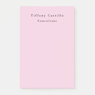 Schlicht Elegantes helles Rosa Einfach Minimalisti Post-it Klebezettel