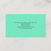 Schlicht Elegantes Minimalistisches Blau Visitenkarte (Rückseite)