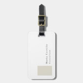 Schlicht Elegantes modernes Minimalistisches Desig Gepäckanhänger (Vorderseite vertikal)