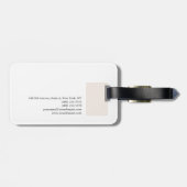 Schlicht Elegantes modernes Minimalistisches Desig Gepäckanhänger (Rückseite horizontal)