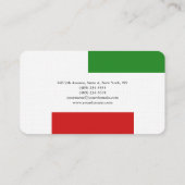 Schlicht Elegantes Rot Grün Moderne Minimalistisch Visitenkarte (Rückseite)
