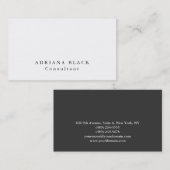 Schlicht Elegantes Weiß Grau Beruflich Moderne Visitenkarte (Vorne/Hinten)