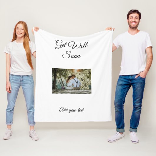 schlicht farbenfrohe minimale Liebe wird bald gut Fleecedecke (Beispiel)