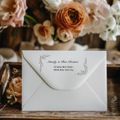 Schlicht Floral Namen Adressen Gummistempel