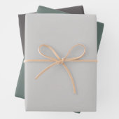 Schlicht Gänse Grüner Wolf Gray Shades 3 Tones Geschenkpapier Set (Beispiel)