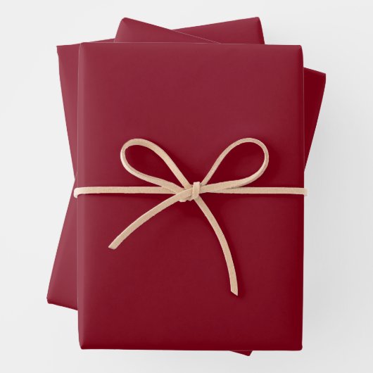 Schlicht Garnet Red Geschenkpapier Set (Beispiel)