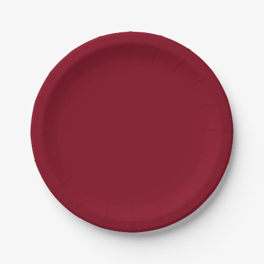 Schlicht Garnet Red Pappteller (Vorderseite)