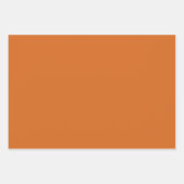 Schlicht gebrannter OrangenZimt in fester Farbe Geschenkpapier Set (Vorderseite)