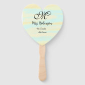 schlicht-gelb-blaue Aquarelllehrer Wertschätzung Fächer (Rückseite)