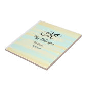 schlicht-gelb-blaue Aquarelllehrer Wertschätzung Fliese (Seite)