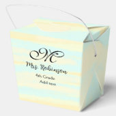 schlicht-gelb-blaue Aquarelllehrer Wertschätzung Geschenkschachtel (Rückseite)