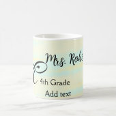 schlicht-gelb-blaue Aquarelllehrer Wertschätzung Kaffeetasse (Mittel)