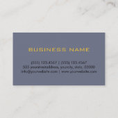 Schlicht Gelb & Grau Elegant Beruflich Moderne 2 Visitenkarte (Rückseite)