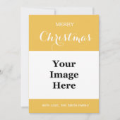 schlicht gelbes Foto froh Weihnachten (Vorderseite)