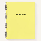 Schlicht-Gelbes Notebook Notizblock (Vorderseite)
