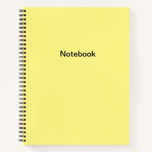 Schlicht-Gelbes Notebook Notizblock (Vorderseite)