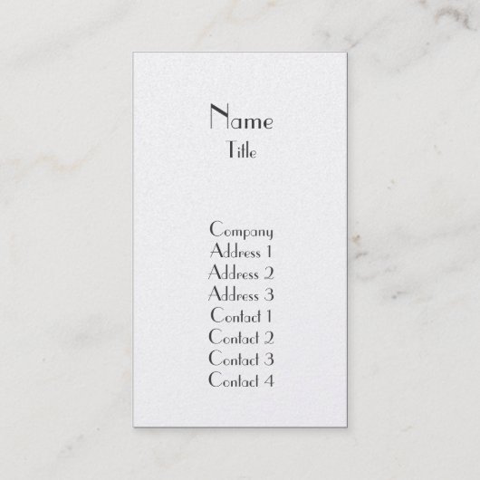 Schlicht - Geschäft Visitenkarte (Vorderseite)