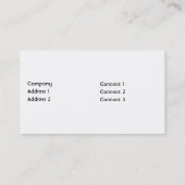 Schlicht - Geschäft Visitenkarte (Rückseite)