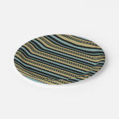 Schlicht gestrichene Olive Green, Black and Gray T Pappteller (Schrägansicht)