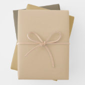 Schlicht Ginger Fortune Cookie Brown Shades 3 Tone Geschenkpapier Set (Beispiel)