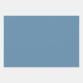 Schlicht Glaucous Azure Faith Blue Shades 3 Tones Geschenkpapier Set (Vorderseite 3)