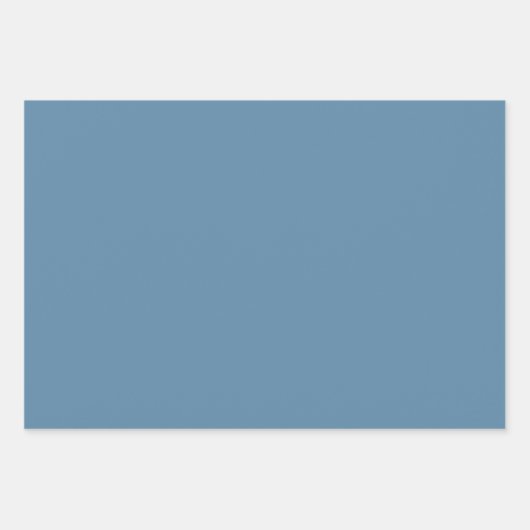 Schlicht Glaucous Azure Faith Blue Shades 3 Tones Geschenkpapier Set (Vorderseite 3)