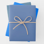 Schlicht Glaucous Azure Faith Blue Shades 3 Tones Geschenkpapier Set (Beispiel)