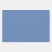 Schlicht Glaucous Azure Faith Blue Shades 3 Tones Geschenkpapier Set (Vorderseite)