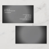 Schlicht Grau Modern Creative Business Card Visitenkarte (Vorne/Hinten)