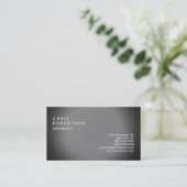 Schlicht Grau Modern Creative Business Card Visitenkarte (Stehend Vorderseite)