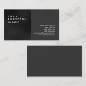 Schlicht Grau Modern Creative Business Card Visitenkarte (Vorne/Hinten)