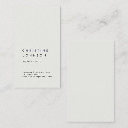 schlicht grau visitenkarte (Vorne/Hinten)