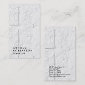 Schlicht Grau Wall Moderne Consultant-Visitenkarte Visitenkarte (Vorne/Hinten)