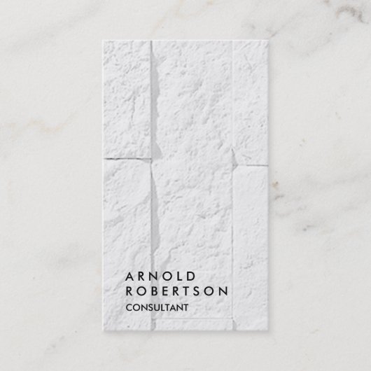 Schlicht Grau Wall Moderne Consultant-Visitenkarte Visitenkarte (Vorderseite)