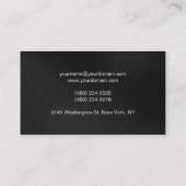 Schlicht-Graue-Chic-Beruflich-Visitenkarte Visitenkarte (Rückseite)