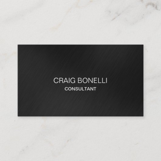 Schlicht-Graue-Chic-Beruflich-Visitenkarte Visitenkarte (Vorderseite)