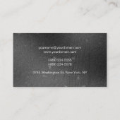 Schlicht-Graue Muster-Berufliche Visitenkarte (Rückseite)