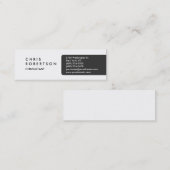 Schlicht-graue weiße attraktive Visitenkarte (Vorne/Hinten)