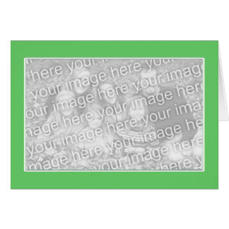 Schlicht grün mit weißer Grenze für die Fotokarte