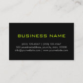 Schlicht Grün und Schwarz Elegant Beruflich Modern Visitenkarte (Rückseite)