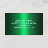 Schlicht grüne, moderne Berufliche Visitenkarten Visitenkarte (Rückseite)