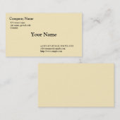 schlicht, hellgelb visitenkarte (Vorne/Hinten)